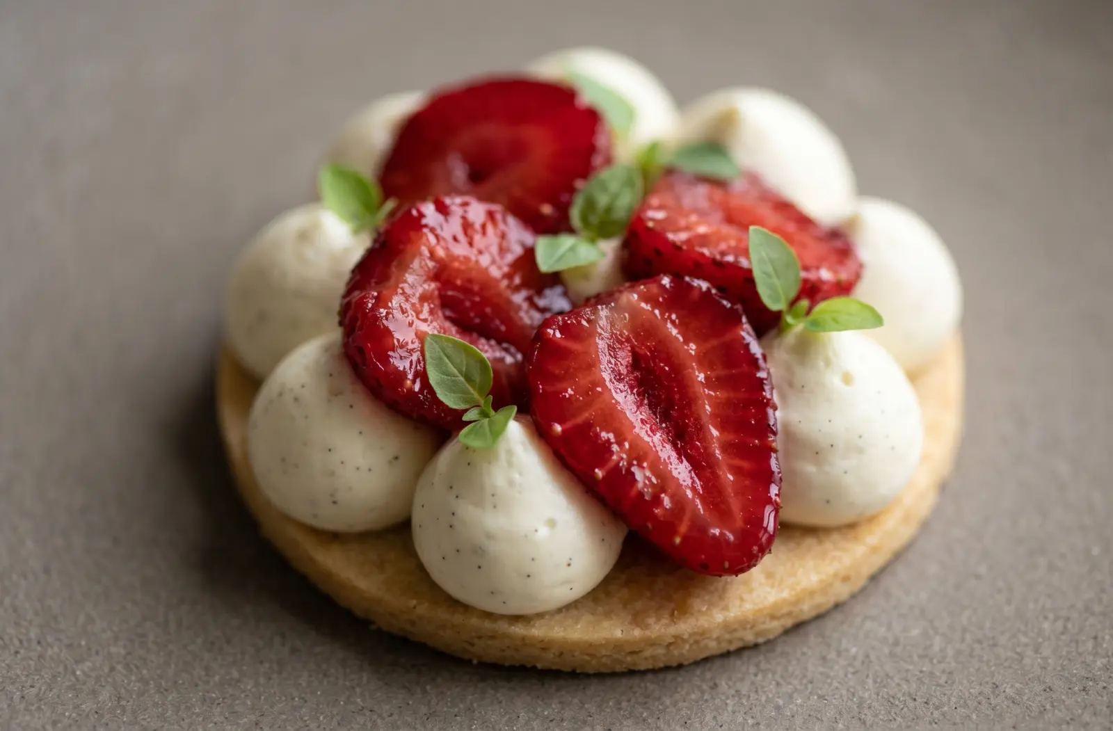 Tarte aux Fraises Sublimées par Compression Sous-Vide